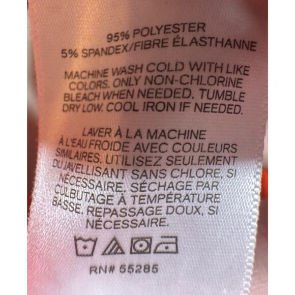 EXPRESS off-shoulder orange top side zip Spring Summer SZ SMALL *read* - Picture 10 of 13